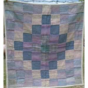  Wall Quilt with Hand Woven Fabrics