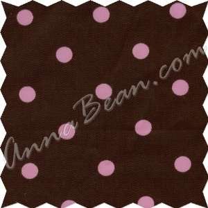  Brown w/Pink Dots Fabric Arts, Crafts & Sewing