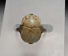 ancient egyptian faience scarab bes amulet ring ex m pearman