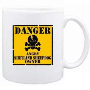  New  Danger  Angry Shetland Sheepdog Owner  Mug Dog 