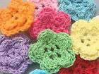 Lot of 40 Handmade Crochet Flower Appliques Sewing A161