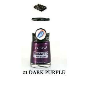  Nabi Magnetic Nail Polish   21 Dark Purple .5 oz. Beauty