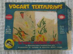 Vintage VOGART Textilprints Hot Iron Transfer Patterns  