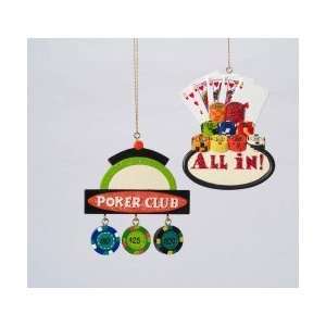  All In Poker Chips Cards Casino Christmas Ornament 3 