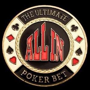  ALL IN POKER CARD GUARD CHIPS CARD PROTECTOR COINS 