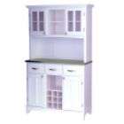 Home Styles Large Server & 2 Door Hutch With Stainless Steel Top 