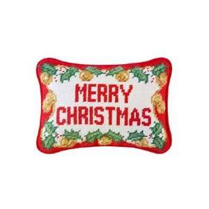  Needlepoint Merry Christmas Pillow