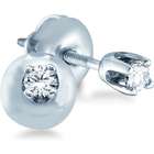 Cttw Diamond Solitaire Earrings  