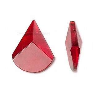  #4272 Celestial Crystal® red, 25x20mm faceted fan   sold 