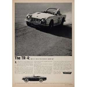  1962 Ad Vintage Triumph TR 4 British Sports Car Race 