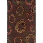Linon Home Decor Products 8 x 10 Area Rug Circles Pattern in 
