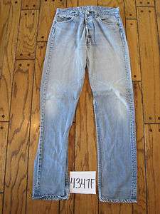 Destroyed levis 501 grunge feathered jean meas 32x36 4347F  