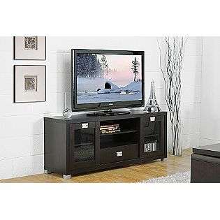 Matlock Modern TV Stand with Glass Doors  Baxton Studio For the Home 