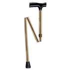 Drive Medical Lightweight Adjustable Folding Cane with T Handle Bronze