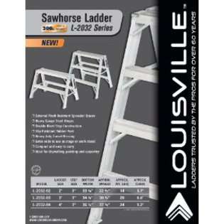 Louisville Ladder L 2032 04 Sawhorse, Aluminum, 4 Foot 