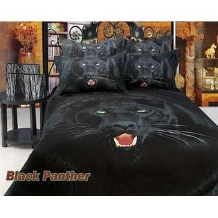 Dolce Mela, Animal Themed Black Panther Teen Boys Bedding Set Egyptian 