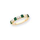 goldia 14k Gold 3.25mm Emerald VS Diamond anniversary band ring