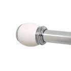 Zenith Decorative Tension Shower Rod, Chrome and White