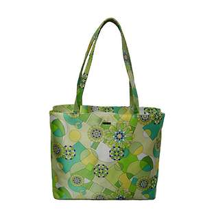 Bisadora Lime Green Geometric Print Baby Bag Tote 