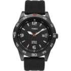   Timex Calendar Date Watch w/Round Black Case, Dial and Resin Band