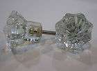 Cabinet knobs, pulls hardware clear glass like square  
