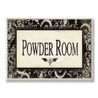   Decor Collection Black and Beige Powder Room with Floor Bath Wall
