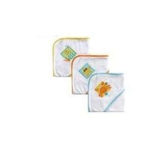 Luvable Friends 3 Pack Patches Hooded Bath Towels 