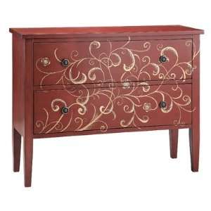  2 Drawer Accent Chest In Rich Red