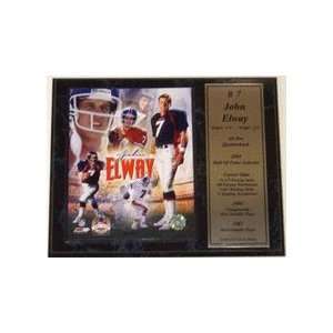  John Elway Photograph with StatIsticIstics Nested on a 12 x 15 