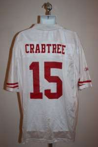 NEW IRREGULAR 49ERS Michael Crabtree #15 MENS Large Reebok Jersey 10Bi
