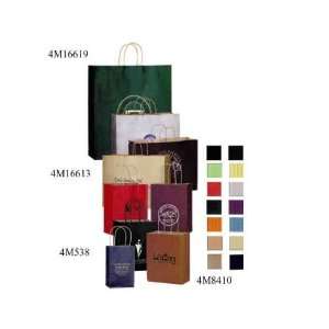  Matte finish paper shopping bag with twisted paper handles 