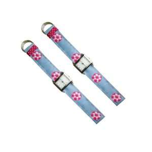  Soccer Ribbon Watch (Light Blue with Pink Balls)   Set of 