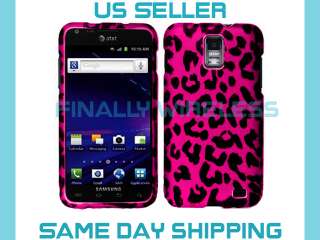 Pink Leopard Fur Print Hard Case Cover Samsung Galaxy SII S2 Skyrocket 