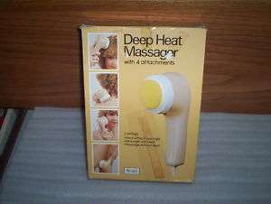  Deep Heat Massager  3 Settings & 4 Attachments  