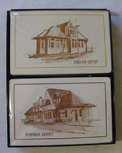 Vintage Playing Cards DM&IR Ship Missabe Endion Biwabik Depot w/ Box 