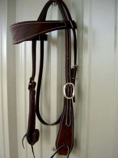 HORSE COWBOY BRIDLE WESTERN LEATHER WORKING HEADSTALL TACK BROWN HAND 