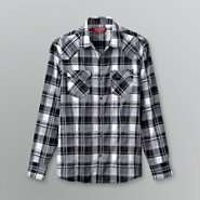 Fly By Night Young Mens Western Plaid Shirt 