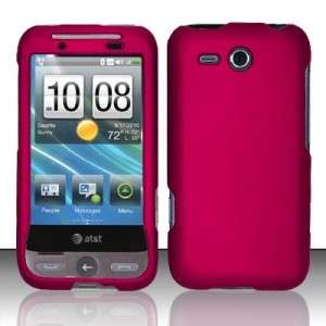 Rubber Rose Pink Hard Case Snap on Cover for AT&T HTC Freestyle