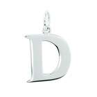 EZ Charms Sterling Silver Initial D Charm