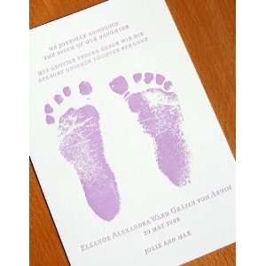  petit enfant baby feet custom letterpress birth 