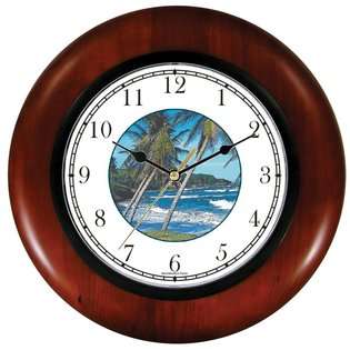   Paradise   Wall Clocks  3dRose LLC For the Home Wall Decor Clocks