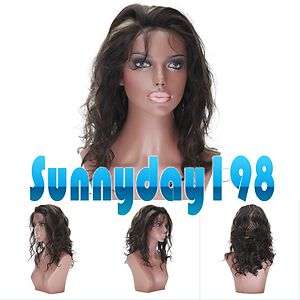   Indian Remy Body Wave Human Hair Full Lace Wigs 1b/27 