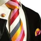   Set, includes Necktie, Pocket Square and Cufflinks, Colorful Stripes