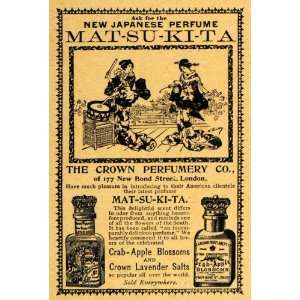  1895 Ad Japanese Perfume Mat Su Ki Ta Crown Perfumery 