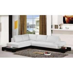  White Leather Sectional Sofa