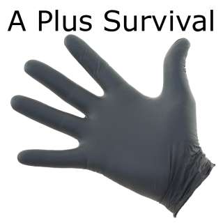 100 Black Nitrile 3 Mil Safety Gloves Large Latex Free  