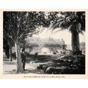 com 1913 Print of the Presidential Mansion Plaza de Mayo Buenos Aires 