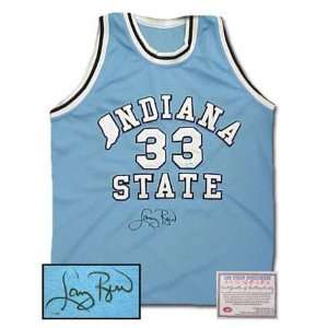 Larry Bird Indiana State Sycamores Autographed Authentic Blue Jersey 