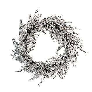 Midnight Clear 22in Icy Clear Wreath  Jaclyn Smith Traditions Seasonal 