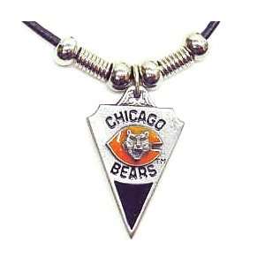 Leather NFL Necklace and Pewter Pendant   Chicago Bears  